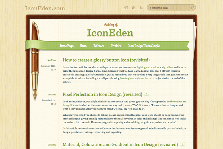 IconEden’s Blog website preview